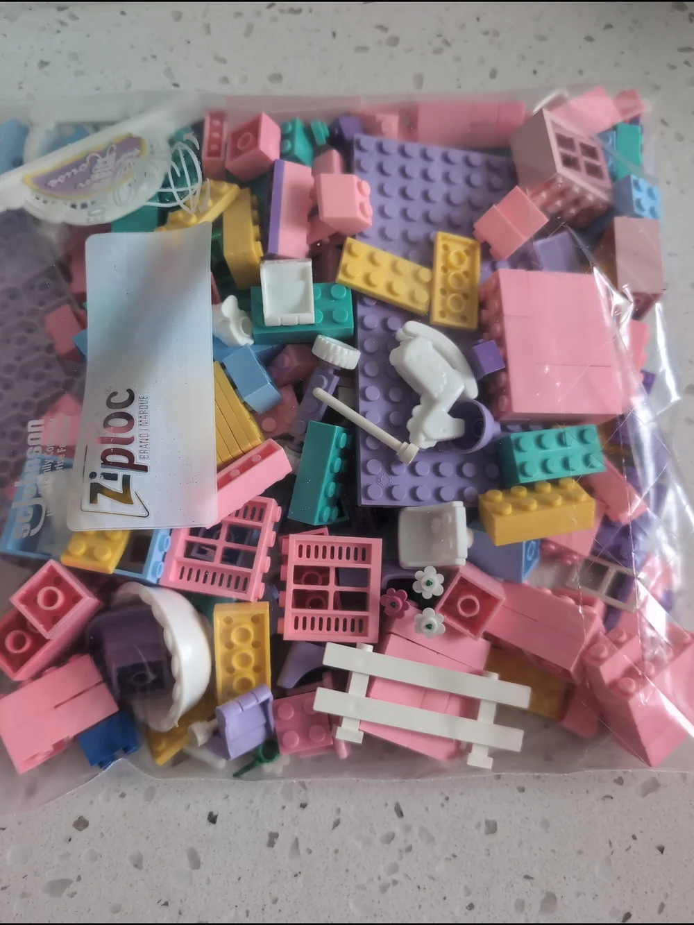 Pastel Mega bloks And Lego Building Block Toy Set for Kids Nearly 1 Pound